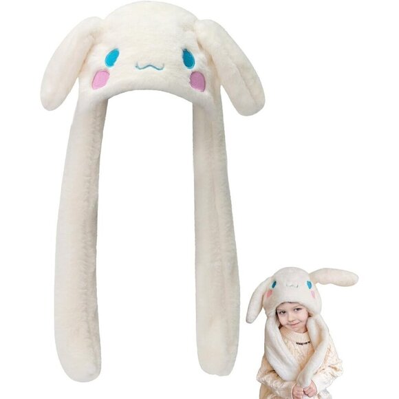 ⭐Women Anime Plush Dog Ear Moving Jumping Hat Fluffy Beanie Cap Cartoon Hat main image 6
